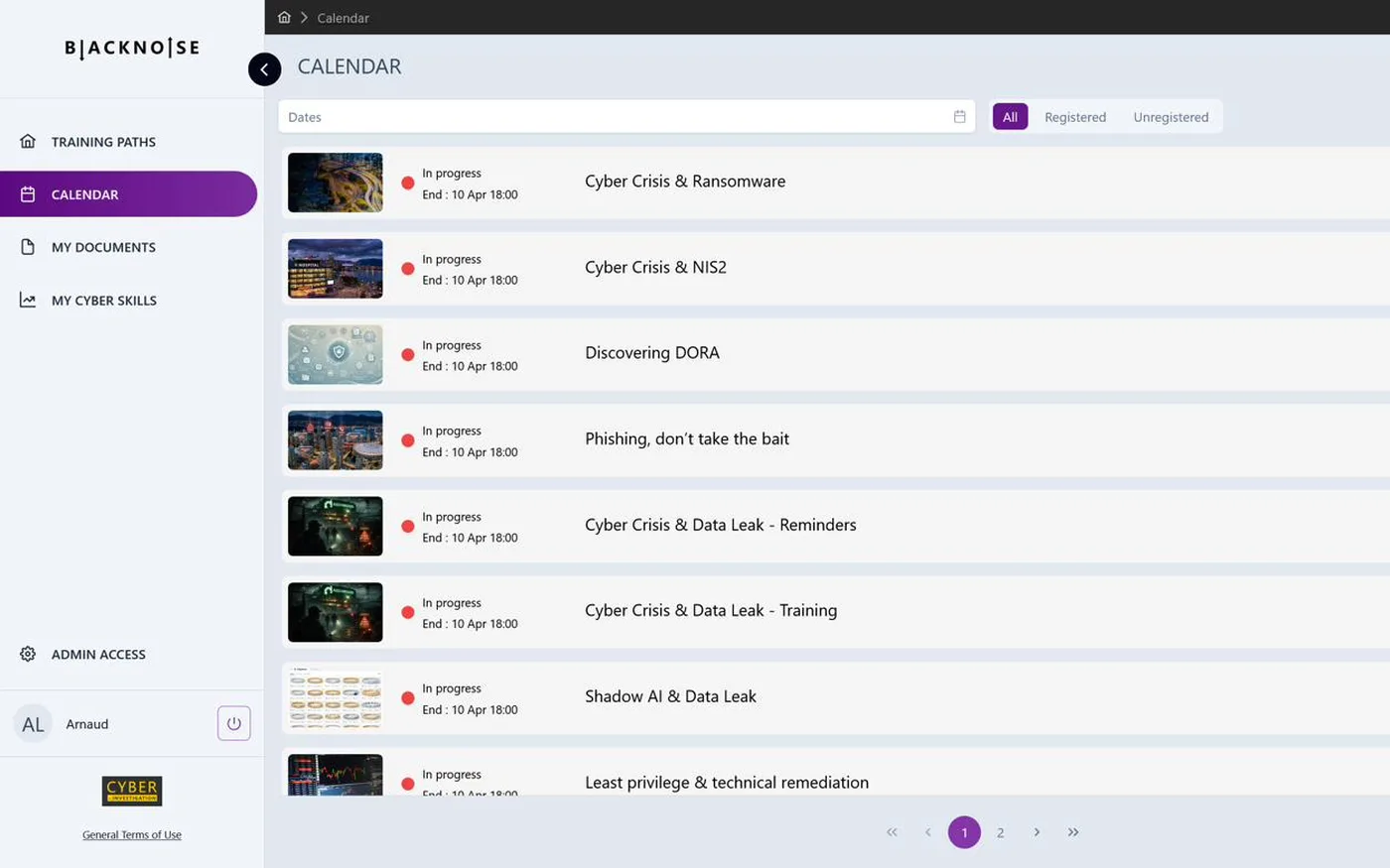 BlackNoise Skills: Calendar and events