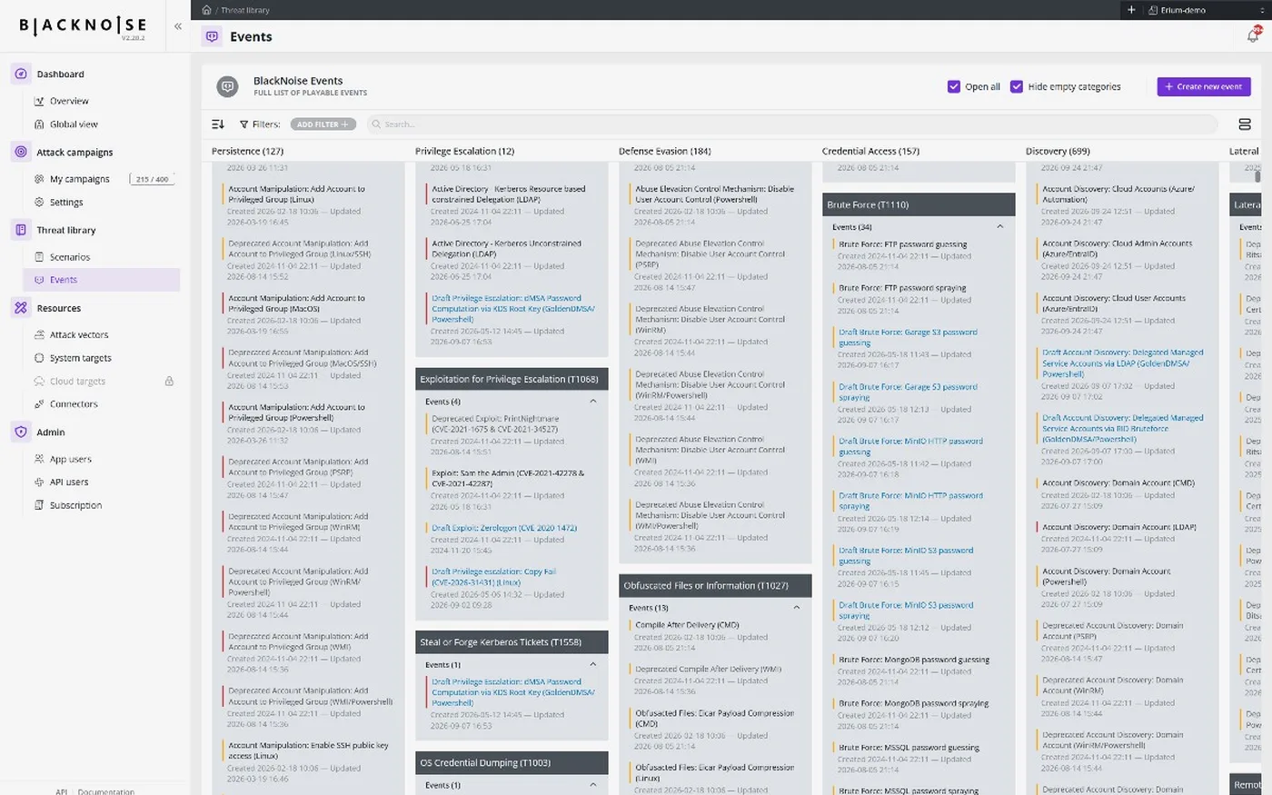 BlackNoise AEV: Threat library