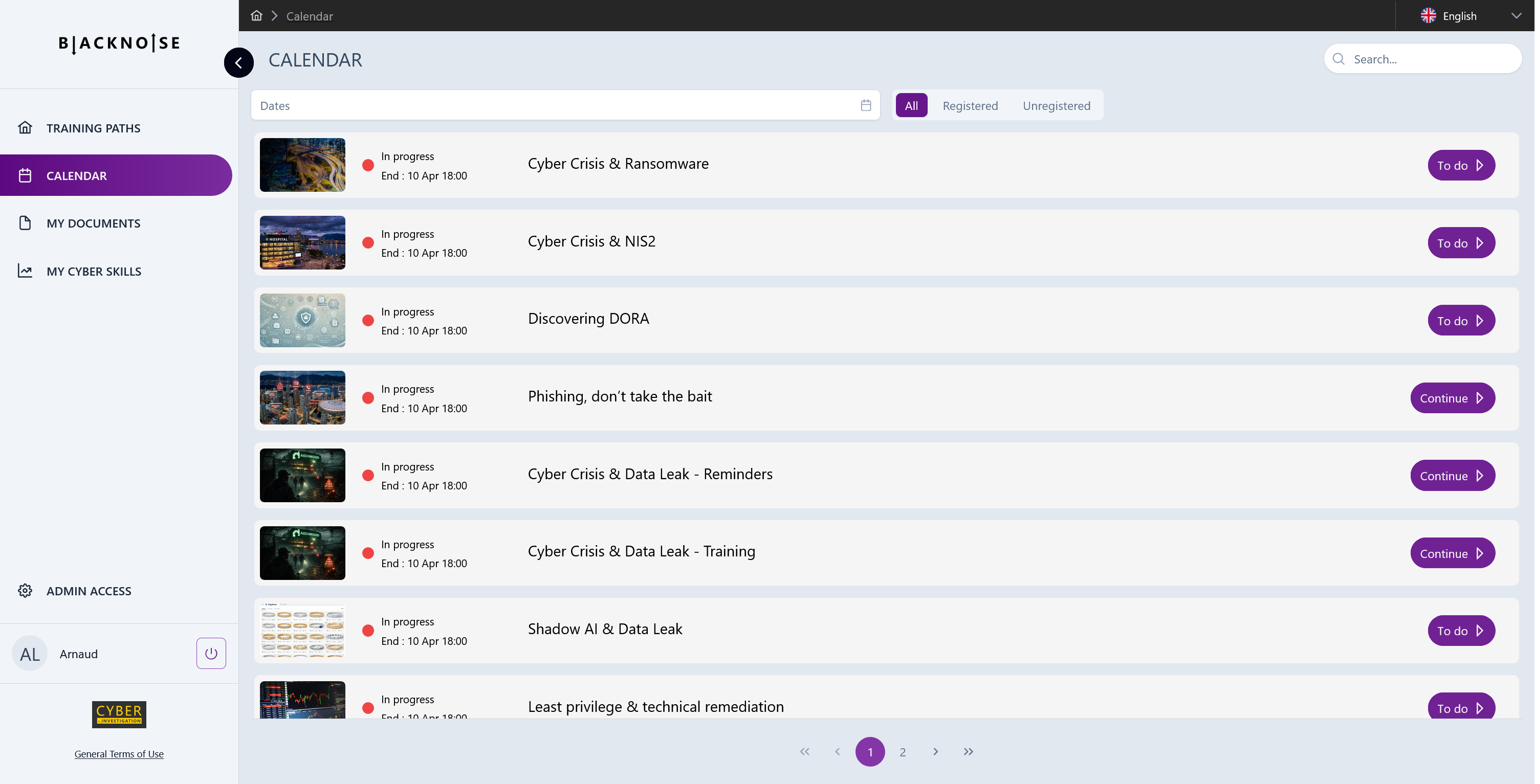 BlackNoise Skills crisis training calendar